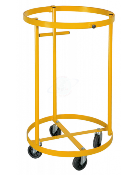 Carrello porta rifiuti senza coperchio - 4 ruote gievoli Ø mm 80 - cm Ø 45x83h