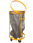 Carrello porta rifiuti senza coperchio - 4 ruote gievoli Ø mm 80 - cm Ø 45x83h