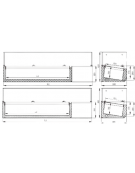 Vetrina refrigerata in acciaio inox con vetri per banco pizzeria - predisposta per 3xGN1/3 + 1xGN1/2 - mm 1200x395x435h