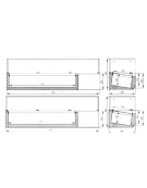 Vetrina refrigerata in acciaio inox con vetri per banco pizzeria - predisposta per 8 bacinelle GN1/3 - mm 1800x395x435h