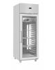 Armadio refrigerato GN 2/1 inox con porta a vetri, refrigerazione ventilata, temp. +2° +10°C - classe B - cm 70x89,1x204,5h