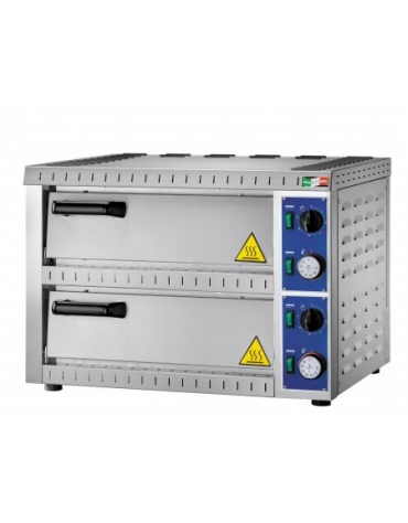 Forno per pizza elettrico Doppia camera senza vetro cm 41x36x9h