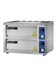 Forno per pizza elettrico Doppia camera senza vetro cm 41x36x9h - 1+1 pizze Ø 34 cm - MODELLO CONSIGLIATO PER IL “NO GLUTINE”