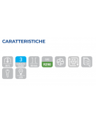 Armadio congelatore GN2/1 inox con porta in vetro, refrigerazione ventilata, temp. - 15/-20°C - classe D - cm 70x89,1x204,5h