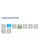 Armadio refrigerato GN 2/1 inox con 2 porte a vetri, refrigerazione ventilata - temp. +3/+10°C - classe C - cm 140x89,1x204,5h