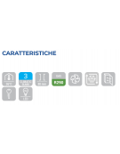 Armadio congelatore GN 2/1 inox con 2 porte in vetro, refrigerazione ventilata, temp. -20/-15°C - classe E - cm 140x89,1x204,5h