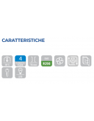 Armadio congelatore GN 1/1 inox - 1 porta - capacità Lt. 235 - temperatura -18/-22°C - Classe D - cm 46,9×72,5x199h