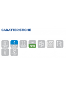 Armadio refrigerato inox - refrigerazione ventilata e guide stampate - Lt. 450 - temp. -2/+8°C - Classe D - cm 68x73x197,5h