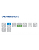 Armadio congelatore inox - refrigerazione ventilata - capacità Lt. 450 - temperatura -18/-22°C - Classe D - cm 68x73x204,5h