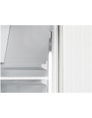 Armadio frigorifero bianco con porta a vetro e interno in termoformato - 4 griglie pasticceria cm 60x40 - cm 74x68x180h