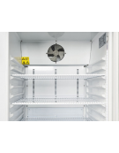 Armadio frigorifero bianco con porta a vetro e interno in termoformato - 4 griglie pasticceria cm 60x40 - cm 74x68x180h