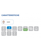 Armadio frigorifero bianco con porta a vetro e interno in termoformato - 4 griglie pasticceria cm 60x40 - cm 74x68x180h