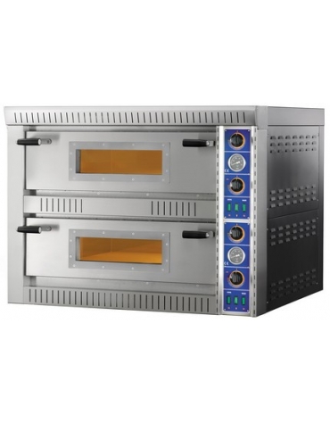 Forno per 4+4 pizze elettrico Doppia camera da cm 70x70x14h