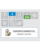 Tavolo refrigerato 2 porte in acciaio inox - refrigerazione ventilata -2° +8°C - CLASSE A - cm 135x70x85h