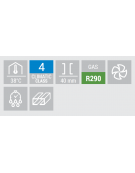 Tavolo refrigerato 3 porte inox con lavello sopra vano motore, refrigerazione ventilata 0°/+8°C - Classe B - cm 178x70x85h