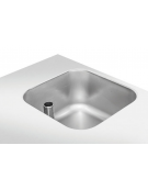 Tavolo refrigerato 4 porte in acciaio inox con lavello, refrigerazione ventilata +0°/+8°C - Classe C - cm 224x70x85h