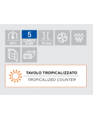 Tavolo GN1/1 refrigerato in acciaio inox 2 porte con motore remoto ( escluso ) refrigerazione ventilata -2° +8°C-cm 122,2x70x85h