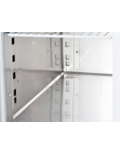 Tavolo refrigerato inox 2 porte per pasticceria con alzatina, refrigerazione ventilata +2°/+8°C - Classe C - cm 150x80x95h