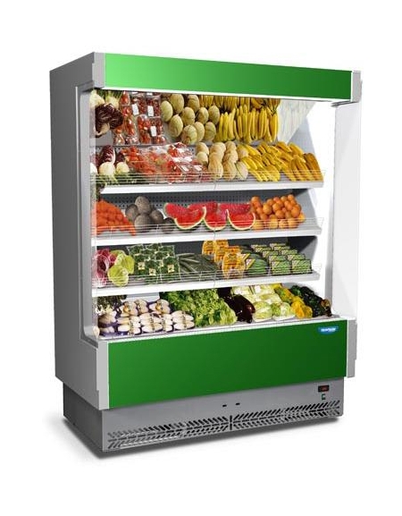 Espositore murale refrigerato per frutta e verdura cm 208x76x204