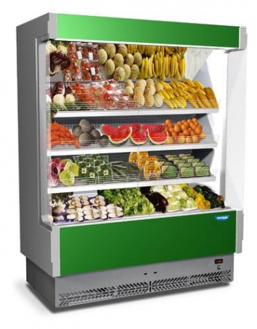 Espositore murale refrigerato per frutta e verdura cm 233x76x204