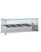 Vetrina refrigerata per banco pizza - capacità n.3 bacinelle GN 1/3 ed n.1 bacinella GN 1/2 - cm 120x39.5x44h