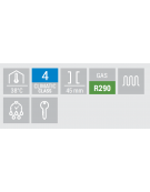 Saladette refrigerata GN1/1 in acciaio inox con 6 cassetti, refrigerazione statica 0°/+8°C - Classe D - cm 136,5x70x88h