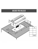 Vasca da incasso  drop in con copertura in plexiglas e sollevamento automatico - Piastre in vetroceramica - mm L2062xP750xH1024