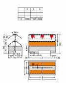 Vasca da incasso  drop in con copertura in plexiglas e sollevamento automatico - Piastre in vetroceramica - mm L2062xP750xH1024