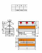 Vasca da incasso drop in calda +30°+90°C-Cupola in plexiglas e sollevamento automatico-Piastre in vetroceramica-cm 144,2x75x102h