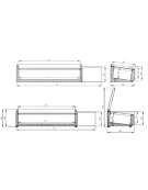 Vetrina refrigerata con coperchio, in acciaio inox - per banco pizzeria - predisposta per 6 bacinelle GN 1/4 - mm 1400x335x435h