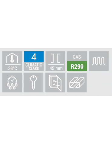 Saladette refrigerata GN1/1 inox 2 sportelli, top aperto con protezione in vetro - refrigerazione statica - cm 90x70x129,5h