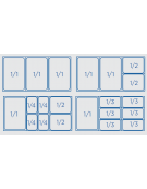 Saladette refrigerata GN1/1 inox 2 sportelli con top apribile per vaschette - refrigerazione statica 0°/+8°C - cm 104,5x70x88,3h