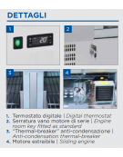 Saladette refrigerata GN1/1 inox 3 sportelli con top apribile - refrigerazione statica +0°/ +8°C - cm 136,5x70x89h