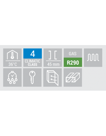 Saladette refrigerata inox, 3 sportelli GN con top sandwich e vano per 8 vaschette GN 1/6 - temp. +0°/+8°C - cm 136,5x70x100,5h