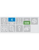 Saladette congelatore ventilata inox 2 porte - capacità Lt 225 - temp. -20°/-10°C - Classe D - cm 90x70x88h