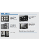 Abbattitore verticale in acciaio inox - capacità 5 teglie GN1/1 o mm 600x400 - temperatura -40°/+10°C - cm 76x72,5x85h