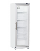 Armadio refrigerato bianco in ABS con porta in vetro e cornice e maniglia colore acciaio - temp. +2°/+8°C - cm 60x70,8x187,5h