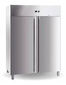 Armadio refrigerato verticale ventilato in acciaio inox a 2 porte - capacità Lt 1300 - temperatura 0 / +8°C - cm 148x83x201h