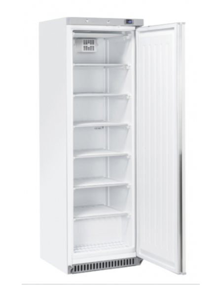 Armadio refrigerato negativo bianco con interno in ABS - 7 ripiani evaporatore fissi - mm 595x640x1840h
