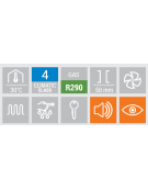 Armadio congelatore bianco in ABS con porta in vetro, cornice color acciaio e interno in termoformato - cm 59,8x67,9x83,8h