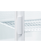 Vetrina espositiva colore bianco - refrigerazione ventilata +2°/+12°C - capacità Lt. 78 - Classe B - cm 42,8x38,6x96h
