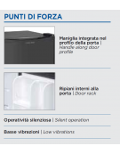 Frigobar silenzioso ad assorbimento per hotel albergo - capacità Lt. 26 - refrigerazione statica +6°/+12°C - cm 38x38x48h