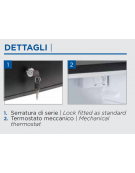 Frigobar silenzioso ad assorbimento per hotel albergo - capacità Lt. 26 - refrigerazione statica +6°/+12°C - cm 38x38x48h