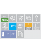 Vetrina bibite da banco 2 porte - Lt. 85 - refrigerazione roll bond con ventola di assistenza +1°/+10°C - cm 63x39x98h