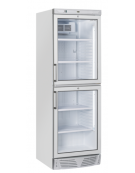 Vetrina espositore bevande verticale a due porte - refrigerazione Roll-Bond con ventilatore + 1°/+12°C - cm 59,5x67x183h