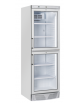Vetrina espositore bevande verticale a due porte - refrigerazione Roll-Bond con ventilatore + 1°/+12°C - cm 59,5x67x183h