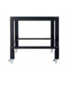 Supporto aperto per forno pizza a 2 camere di cottura da 9+9 pizze - CON 4 RUOTE - cm 136,3x123,6x86h