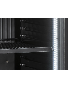 Frigorifero vetrina bibite colore nero - Lt. 350 - refrigerazione roll-bond con ventola +1°/+12°C - cm 59,5x67x183h
