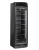 Frigorifero vetrina bibite colore nero con opalina pubblicitaria - Lt 350 - refrigerazione roll-bond +1°/+12°C - cm 59,5x67x196h