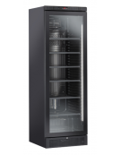 Frigorifero vetrina bibite colore nero, Lt 350 - refrigerazione roll-bond e sbrinamento automatico - +1°/+12°C - cm 59,5x60x184h